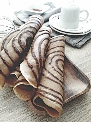 crêpes bicolores sans gluten et vegan