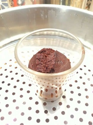 mug cake sans gluten et vegan cuisson vapeur douce. Moelleux et super bon !!