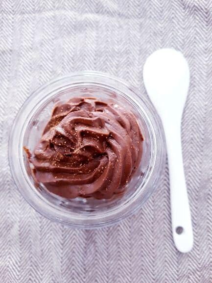 mousse au chocolat avocat végane